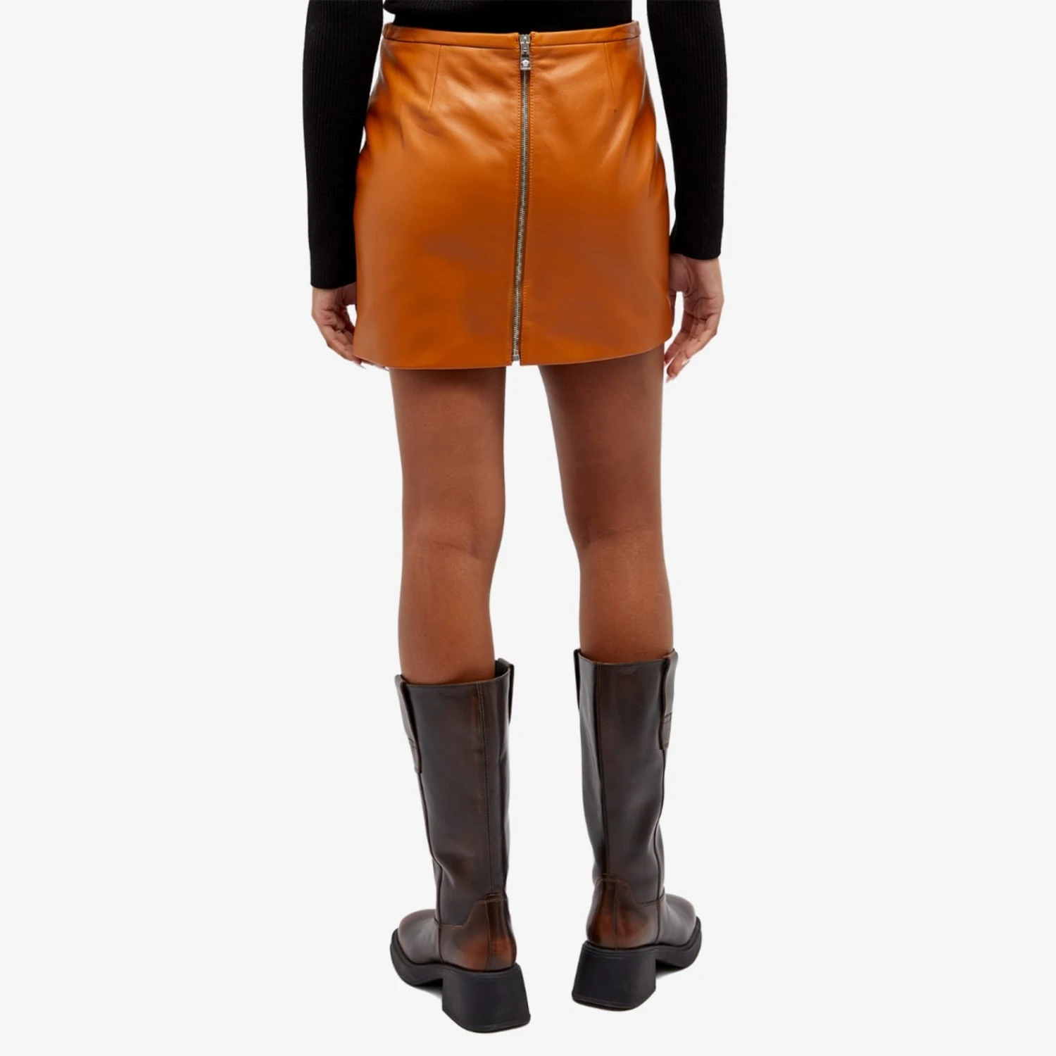 Versace Mini Leather Skirt 3 Versace Mini Leather Skirt - Image 3