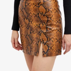 KITRI Collette Snakeskin Vinyl Mini Skirt 9 KITRI Collette Snakeskin Vinyl Mini Skirt -Deals Snazzy Mode Store 22 01 2024 JC 2104802CSV 10 1