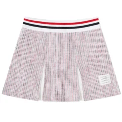Thom Browne Mini Box RWB Pleat Tweed Skirt