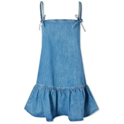 GANNI Tint Denim Strap Dress