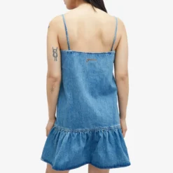GANNI Tint Denim Strap Dress -Deals Snazzy Mode Store 22 01 2024 JD J1376 91 8 1