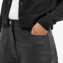 SAMSØE SAMSØE Samsøe Samsøe Sashelly Leather Shorts -Deals Snazzy Mode Store 23 02 24 LS F24100039 CLR000021 10 1