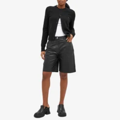 SAMSØE SAMSØE Samsøe Samsøe Sashelly Leather Shorts -Deals Snazzy Mode Store 23 02 24 LS F24100039 CLR000021 m9 1