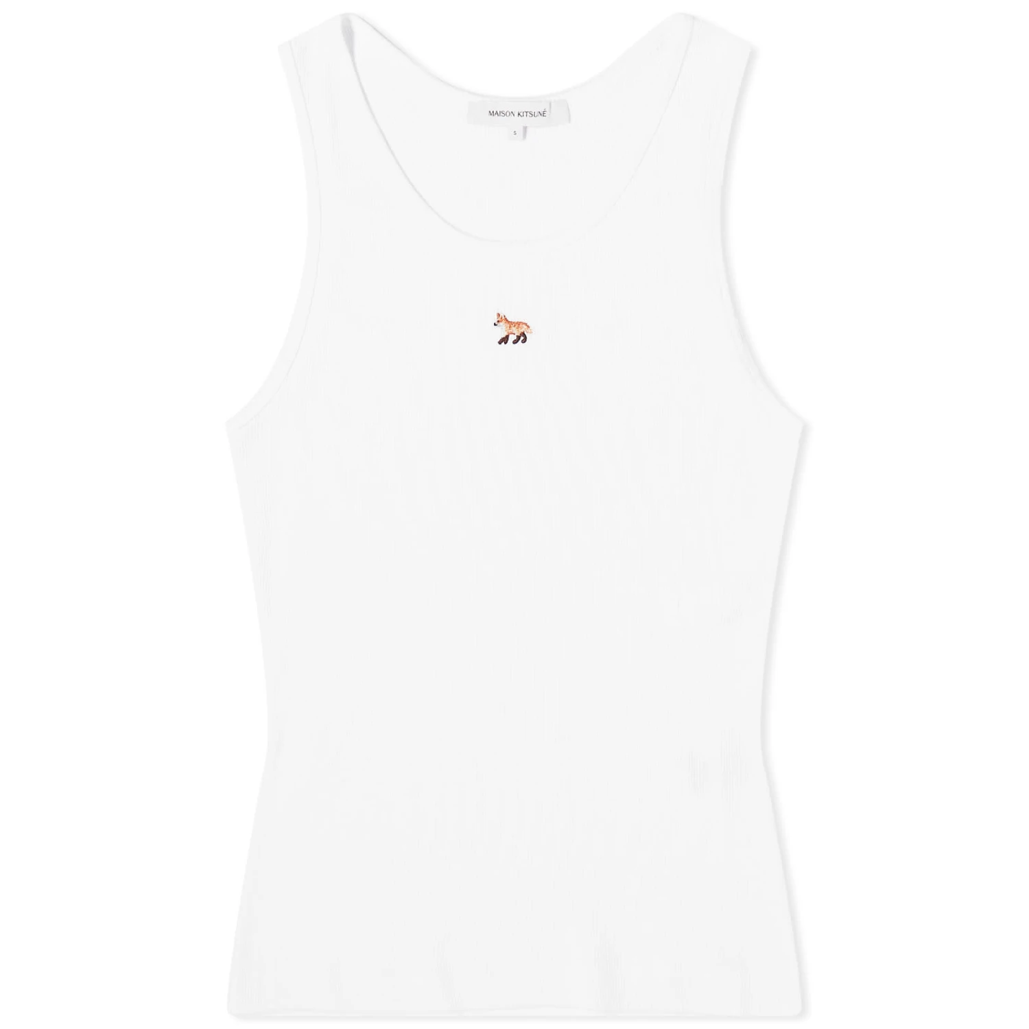 Maison Kitsune Baby Fox Ribbed Tank Vest 1 Maison Kitsune Baby Fox Ribbed Tank Vest