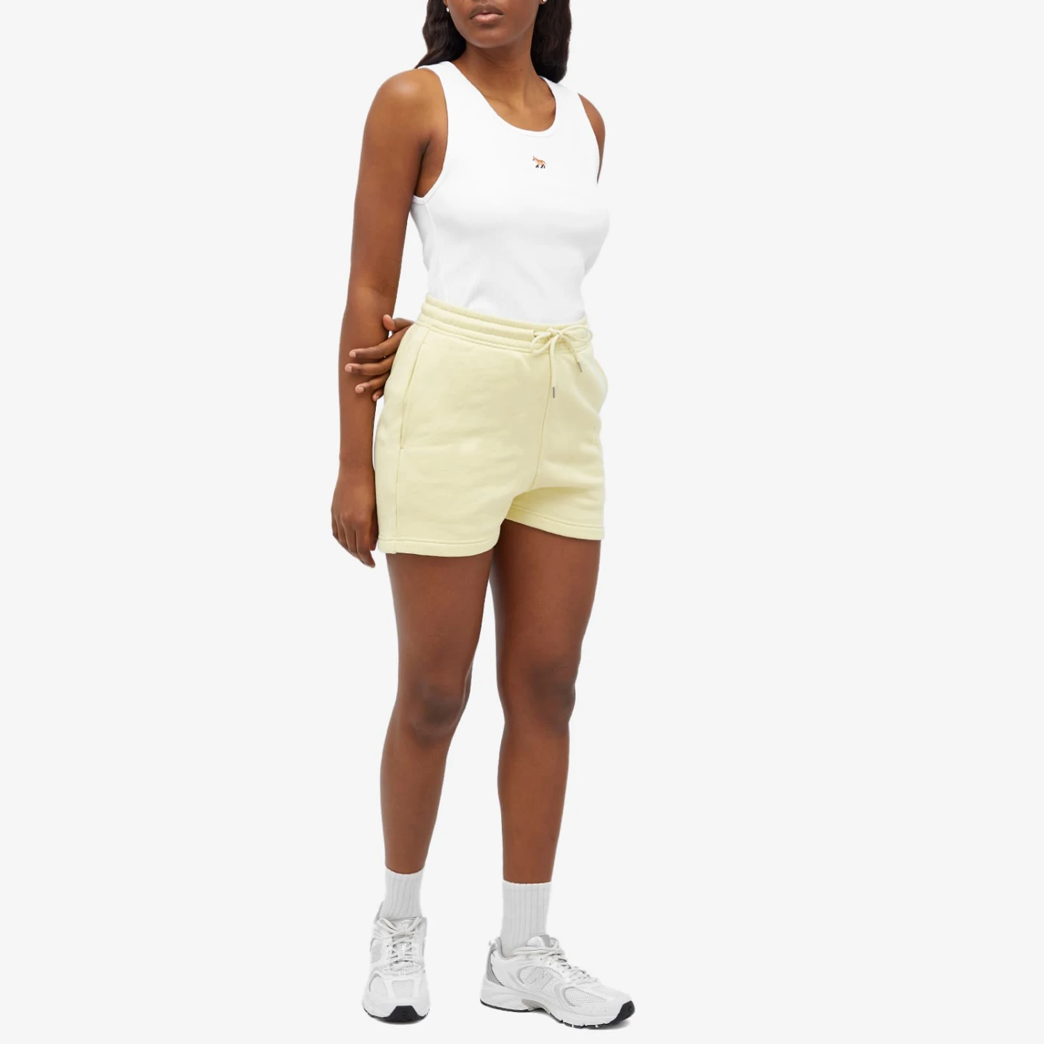 Maison Kitsune Baby Fox Ribbed Tank Vest 4 Maison Kitsune Baby Fox Ribbed Tank Vest - Image 4