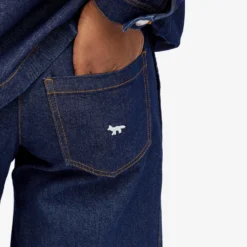 Maison Kitsune Workwear Denim Bermuda Shorts -Deals Snazzy Mode Store 23 04 2024 JD MW01405WW0081 P470 9 1