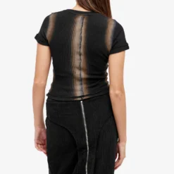 Eckhaus Latta Thermal Lapped Baby T-Shirt -Deals Snazzy Mode Store 23 10 2023 JD 8049 EL AW23 S BLK 7 1