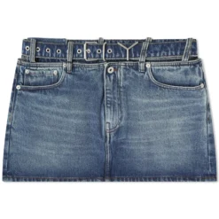 Y/Project Y-Project EVERGREEN Y BELT DENIM MINI SKIRT