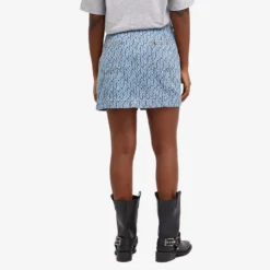 Paco Rabanne Monogram Denim Skirt 7 Paco Rabanne Monogram Denim Skirt -Deals Snazzy Mode Store 25 01 24 NS 24PCJU500CO0487 P483 8 1