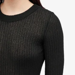 AMI Paris Ribbed Long Sleeve Maxi Dress -Deals Snazzy Mode Store 26 04 2024 BLR FDR347 KN0045 001 9 1