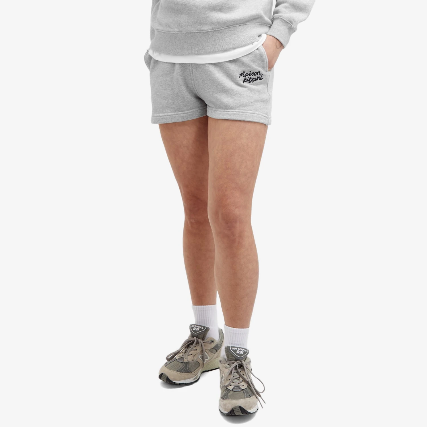 Maison Kitsune Handwriting Logo Regular Jog Shorts 2 Maison Kitsune Handwriting Logo Regular Jog Shorts - Image 2