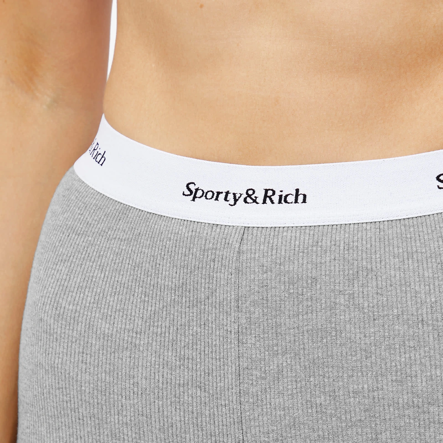 Sporty & Rich Serif Logo Ribbed Cycling Shorts 5 Sporty & Rich Serif Logo Ribbed Cycling Shorts - Image 5
